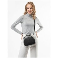 Сумка кросс-боди DAVID JONES, фактура зернистая, плетеная, чёрный