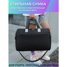 Сумка спортивная , 26 л, 19х30х48 см, ручная кладь, черный Kubaite