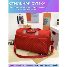 Сумка спортивная , 26 л, 19х30х48 см, ручная кладь, красный Kubaite