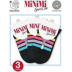 Носки MiNiMi, комплект, 3 пары, размер 39-41, nero