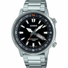 Наручные часы CASIO, белый, черный, серебряный, серый