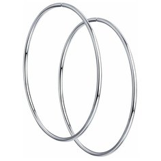 Серьги конго Diamant, серебро, 925 проба, родирование