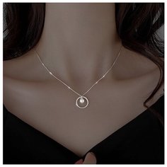 Колье WASABI jewell, пластик, длина 38 см, серебристый