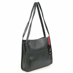 Сумка шоппер Sergio Valentini, фактура гладкая, антрацит