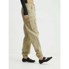 Брюки карго Maison David, размер XS, зеленый, бежевый