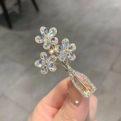 Брошь, горный хрусталь ИП Алхимов
