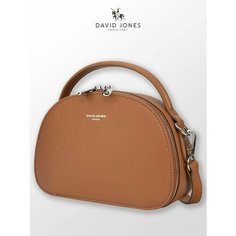 Сумка кросс-боди DAVID JONES, фактура зернистая, плетеная, коричневый