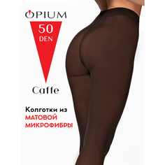 Колготки Opium коричневые из микрофибры 50 den, 50 den, размер 2, caffe