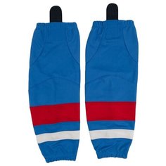 Гамаши хоккейные MAD GUY, размер SR (70 см), синий/красный/белый