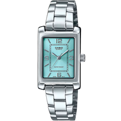 Наручные часы CASIO, серебряный, голубой