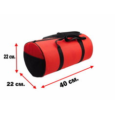 Сумка спортивная , 15 л, 22х22х40 см, ручная кладь, красный Rv24