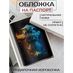 Обложка для паспорта RUSSIAN HandMade, черный матовый