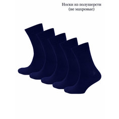 Носки STATUS, комплект, 5 пар, размер 25, синий