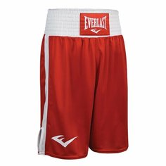 Трусы боксерские Everlast Elite, размер 140, красный/белый