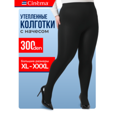 Колготки Cinema черные из микрофибры 300 den, 300 den, размер 7, nero