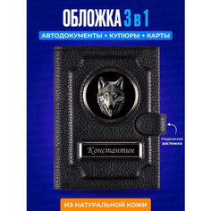 Обложка для автодокументов AUTO-OBLOZHKA, черный