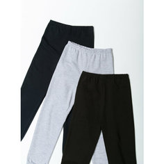 Брюки спортивные Ohana kids, комплект из 3 шт., размер 122, серый, синий, черный