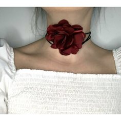 Чокер, длина 20 см, бордовый The Urban Tops