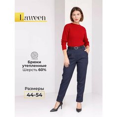 Брюки бананы Laween, размер 50, черный, синий