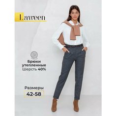 Брюки бананы Laween, размер 54-164, коричневый, черный, синий, серый