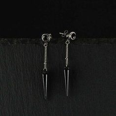 Серьги Алёна Китаева, размер 53 мм, черный