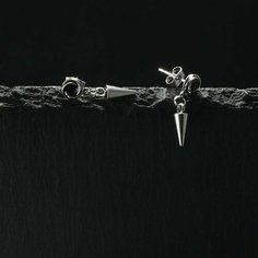 Серьги с подвесками Алёна Китаева, размер 23 мм, черный