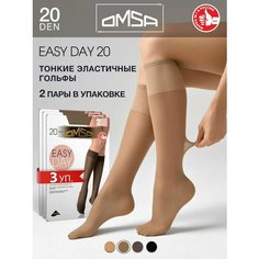 Гольфы Omsa, 20 den, размер 2, бежевый