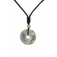 Колье SILVARIE, лабрадор, длина 64 см, серый