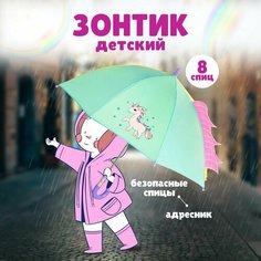 Зонт-трость Solmax, зелeный