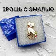 Брошь, эмаль, белый Нет бренда