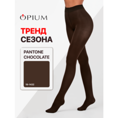 Колготки Opium коричневые из микрофибры 80 den, 80 den, размер 2, caffe