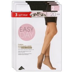 Носки Omsa, комплект, 20 den, 6 пар, 3 уп., размер 0 (UNI), серый