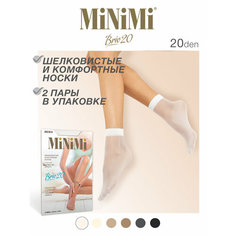 Носки MiNiMi, комплект, 20 den, 2 пары, размер 0 (one size), bianco