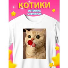 Футболка , размер 152, белый Нет бренда