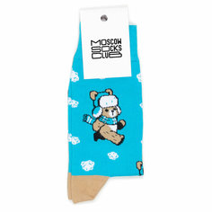Носки MoscowSocksClub Носки с рисунками Moscowsocksclub - Зверята - Мишка, размер 34-37, Мишка