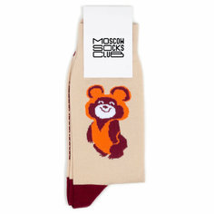 Носки MoscowSocksClub Носки с рисунками Moscowsocksclub - Зверята - Олимпийский мишка, размер 34-37