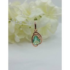 Подвеска FJ Fallon Jewelry, искусственный камень, зеленый, золотистый