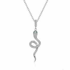 Колье WASABI jewell, кристалл, длина 40 см, серебристый