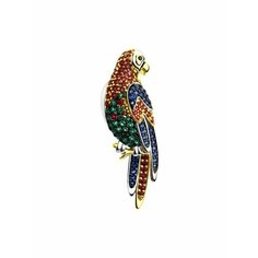 Брошь The Jeweller, серебро, 925 проба, родирование, фианит