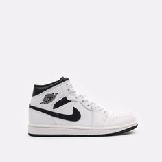 Кроссовки Jordan Air Jordan 1 Mid, размер 8 US, белый/черный