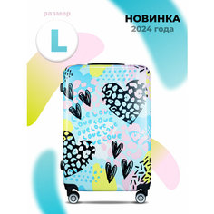 Чемодан PROFFI, 100 л, размер L, разноцветный