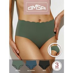 Трусы Omsa, размер 50 (XL), хаки, синий, черный