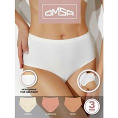 Трусы Omsa, размер 48 (L), белый, бежевый, розовый