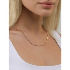 Цепь Бронницкий Ювелир, серебро, 925 проба, золочение, длина 55 см, средний вес 4.28 г, , красный, золотистый