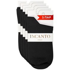 Носки Incanto, комплект, 5 пар, размер 39-40(3), черный