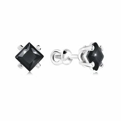 Серьги пусеты VALTERA, серебро, 925 проба, фианит, , серебристый