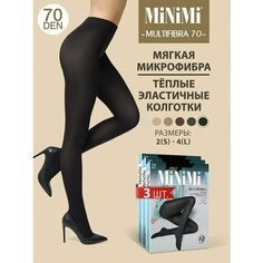 Колготки MiNiMi Multifibra, 70 den, 3 шт., размер 3, nero