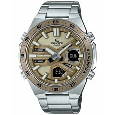 Наручные часы CASIO Edifice, бежевый, серебряный, золотой