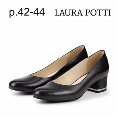 Туфли лодочки Laura Potti большие размеры, размер 43, черный