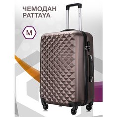 Чемодан Lcase Phatthaya, 74 л, размер M, кофейный